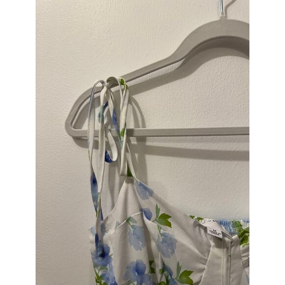 Kori America Bloomie Baby Tiered Dress in Ivory/Blue - Picture 6 of 9